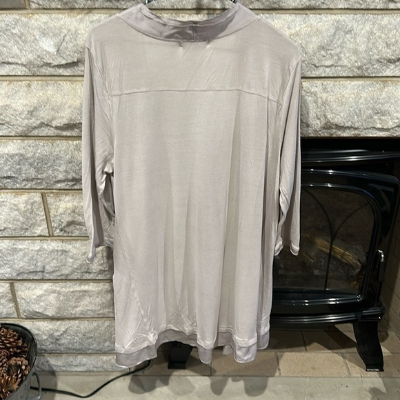 Coldwater Creek open front neutral cardigan 100% rayon XL - Picture 6 of 7